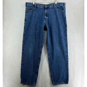 RK Brand Jeans Men's Sz 42x34 Blue Mid-Rise Straight Leg Denim Pockets